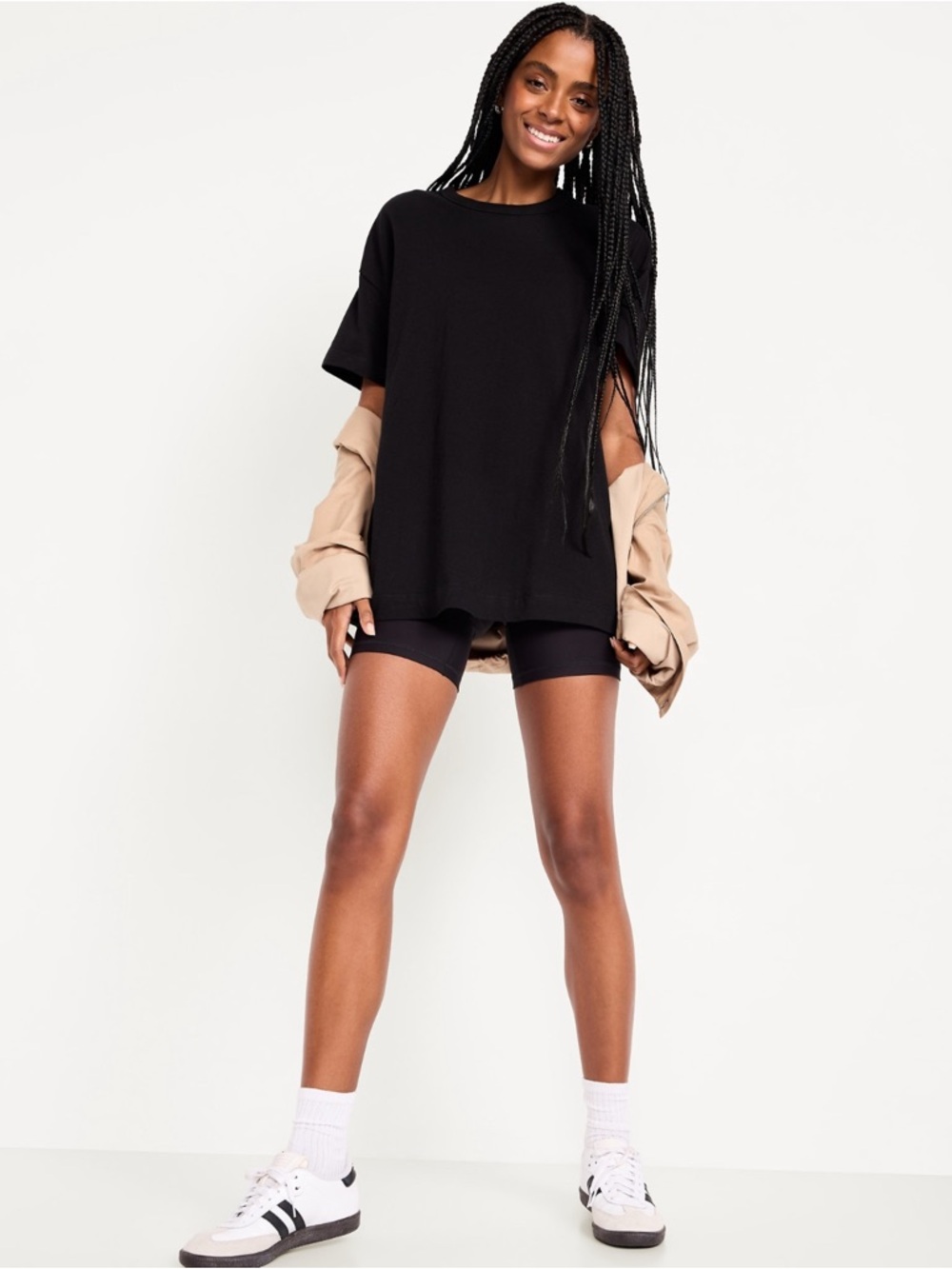 🆕 Old Navy Women's Oversized EveryWear Tunic T-Shirt Short Sleeve Tee S 4-6 - Picture 3 of 15